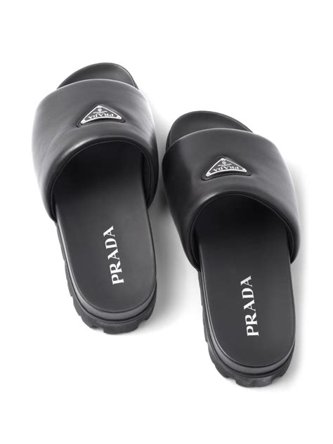 flip flop prada|prada fluffy slides.